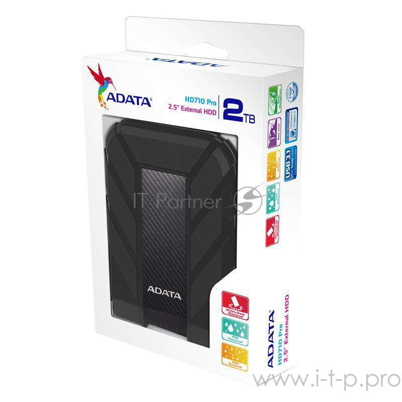 Внешний жесткий диск 2Tb Adata HD710P AHD710P-2TU31-CBK черный (2.5 USB3.0)