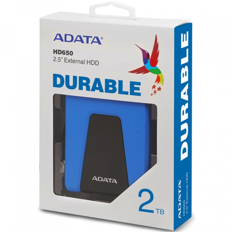 Внешний жесткий диск 2Tb Adata HD650 AHD650-2TU31-CBL синий (2.5 USB3.1)