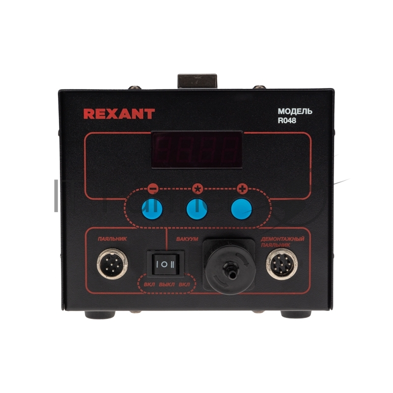 Паяльная станция (паяльник + демонт. паяльник), модель R048, цифровая, 200-480°C, LED дисплей REXANT