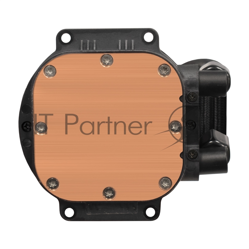 Комплект водяного охлаждения ExeGate EX293456RUS BlackWater-120.PWM.ARGB (3 PIN 5V ADDRESSABLE RGB подсветка, LGA2066/2011/1366/1150/1151/11 TDP 150W, Fan 120mm, PWM, 800-2000RPM, Hydro bearing, 4p