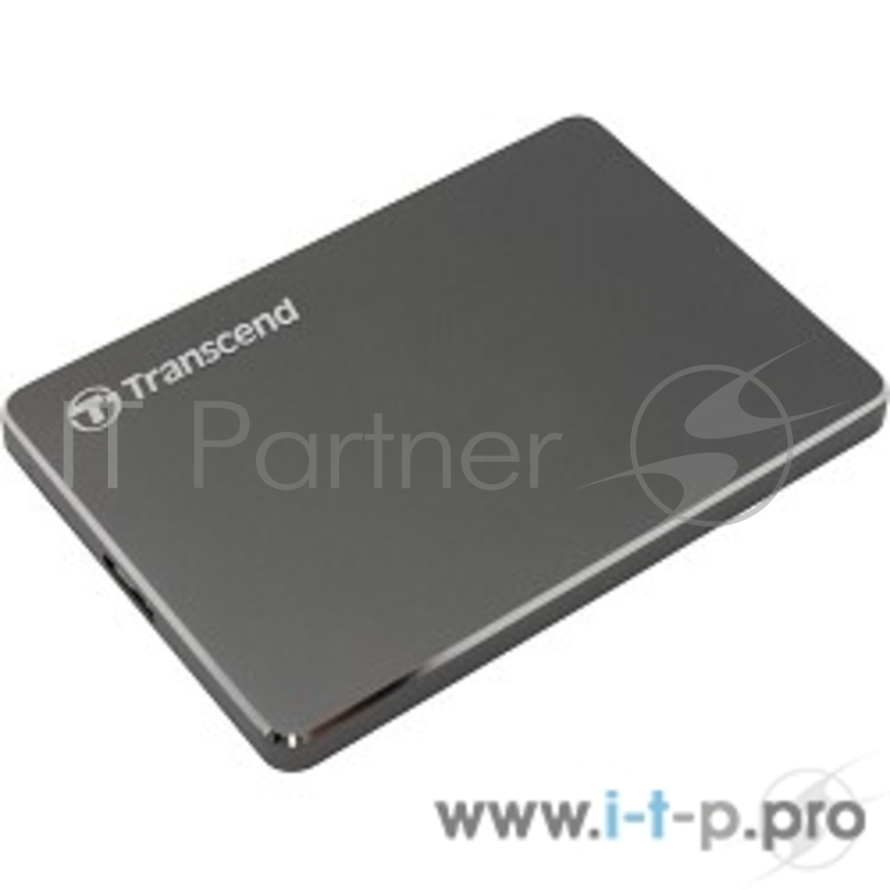 Внешний жесткий диск 1TB Transcend StoreJet 25C3, 2.5, USB 3.0, Extra Slim, стальной, Серый