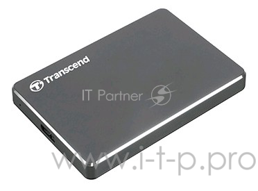 Внешний жесткий диск 1TB Transcend StoreJet 25C3, 2.5, USB 3.0, Extra Slim, стальной, Серый
