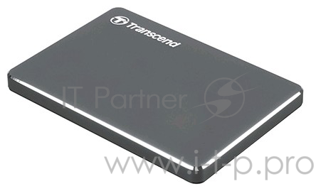 Внешний жесткий диск 1TB Transcend StoreJet 25C3, 2.5, USB 3.0, Extra Slim, стальной, Серый