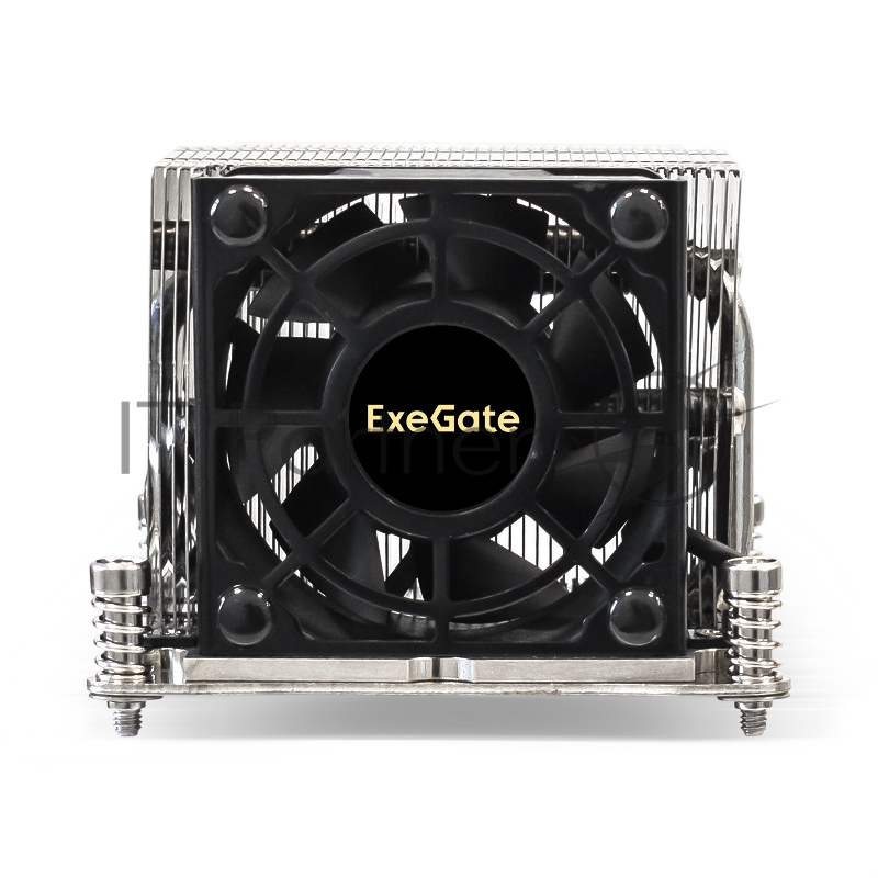 Кулер ExeGate EX293443RUS ESNK-P0048AP4.PWM.2U.2011.Cu (Al+Cu, 2U, 4 тепл. трубки, LGA2011/2066, TDP 135W, Fan 80mm, PWM, 2100-6800RPM, 2 ball bearing, 4pin, 52db, 345г, на винтах, с термопастой, Retail box)