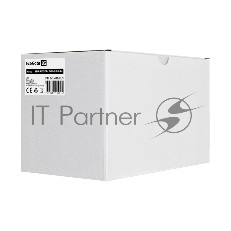 Кулер ExeGate EX293434RUS ESNK-P0051AP4.PWM.4U.115x.Cu (Al+Cu, 4U, 5 тепл. трубок, LGA1150/1151/1155/1156/1200, TDP 165W, Fan 75mm, PWM, 1900-3800RPM, 2 ball bearing, 4pin, 44db, 650г, на винтах, с термопастой, Retail box)