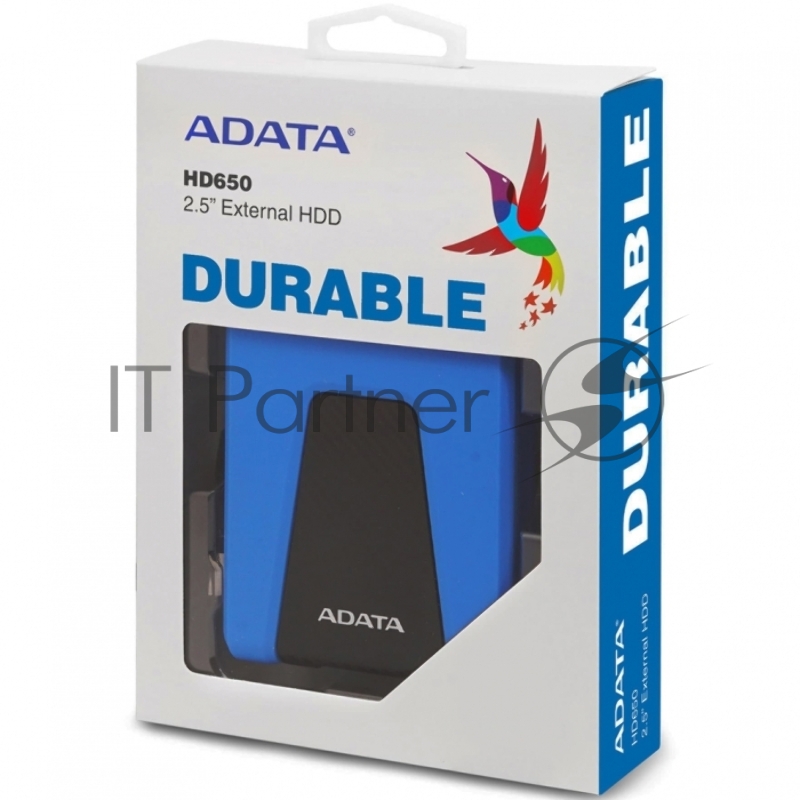 Внешний жесткий диск 2.5 1TB ADATA HD650 AHD650-1TU31-CBL USB 3.1, Blue, Retail {20}