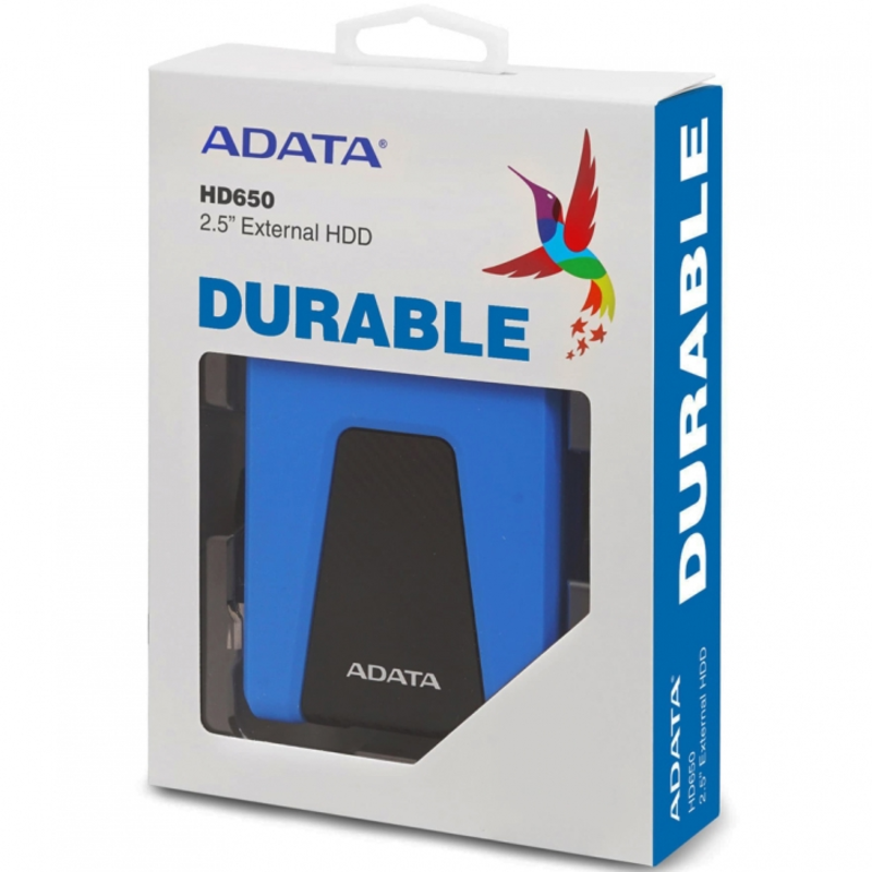 Внешний жесткий диск 2.5 1TB ADATA HD650 AHD650-1TU31-CBL USB 3.1, Blue, Retail {20}