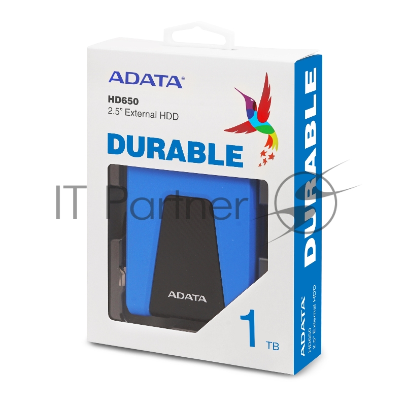 Внешний жесткий диск 2.5 1TB ADATA HD650 AHD650-1TU31-CBL USB 3.1, Blue, Retail {20}