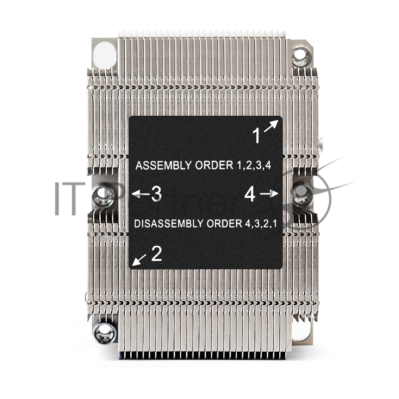 Радиатор для процессора ExeGate EX293449RUS ESNK-P0068PS.2U.3647.Cu (Al+Cu, 2U, 4 тепл. трубки, LGA3647, TDP 205W, 390г, на винтах, с термопастой, Retail box)