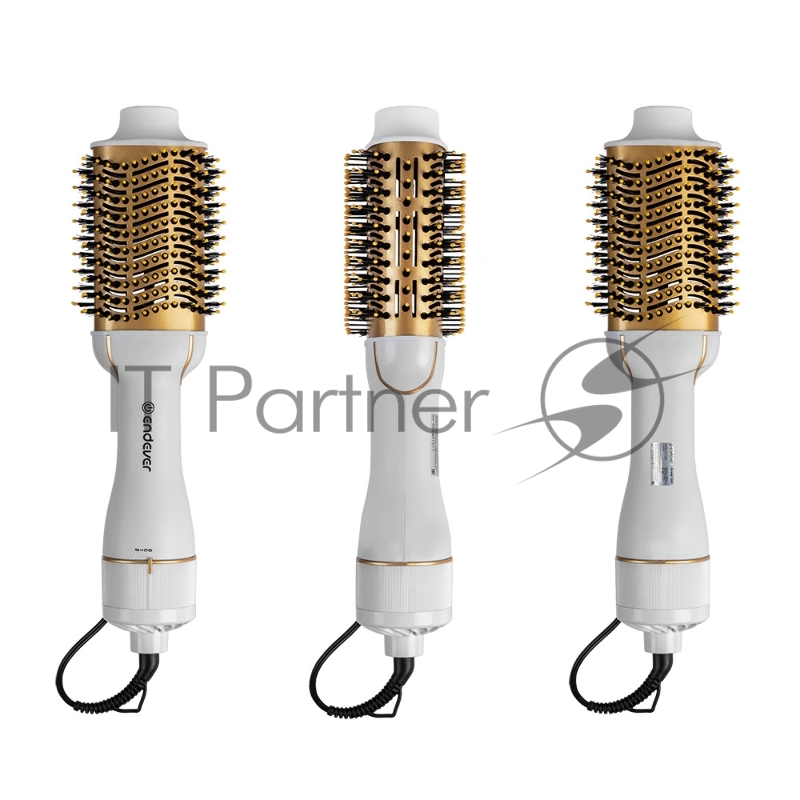 Стайлер Endever Aurora-500 Мощность 1200 Вт, цвет белый, 3 режима температуры и скорости, керамическое покрытие