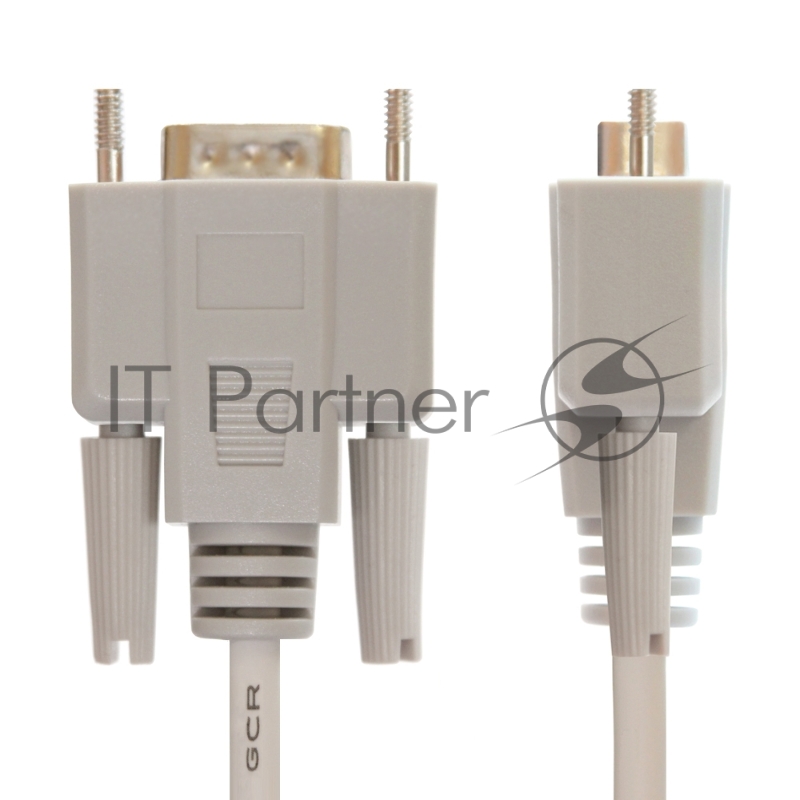 Удлинитель Greenconnect 0.5m RS-232/RS-232 9M/9F Premium GCR-DB9CM2F-0.5m, серый 30 AWG