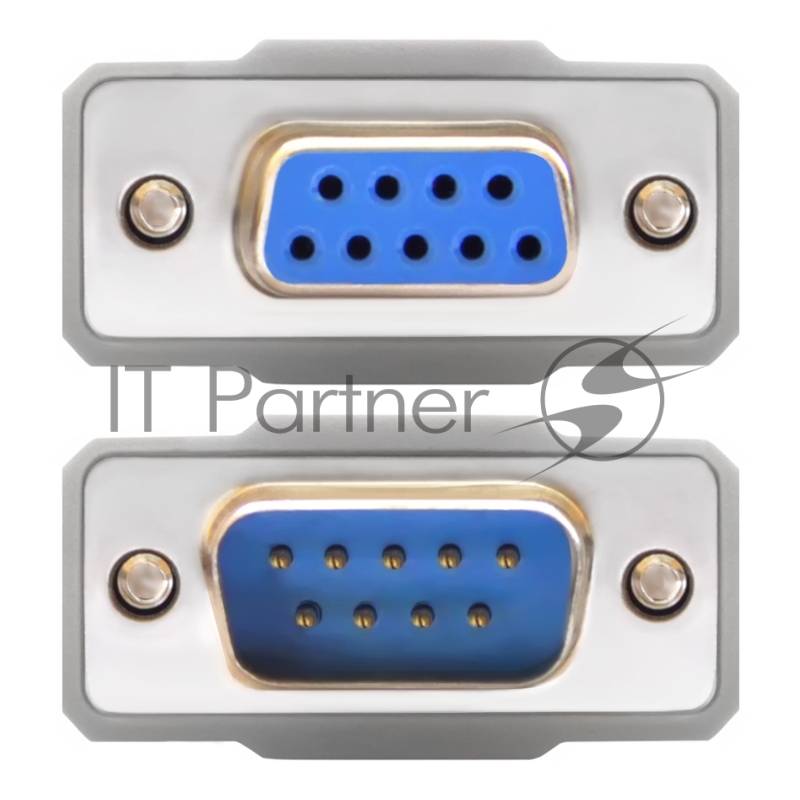 Удлинитель Greenconnect 0.5m RS-232/RS-232 9M/9F Premium GCR-DB9CM2F-0.5m, серый 30 AWG