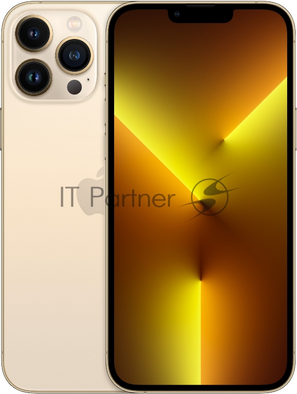 Смартфон Apple A2641 iPhone 13 Pro Max 128Gb 6Gb золотой моноблок 3G 4G 2Sim 6.7 1284x2778 iPhone iOS 15 12Mpix 802.11 a/b/g/n/ac/ax NFC GPS GSM900/1800 GSM1900 TouchSc Ptotect