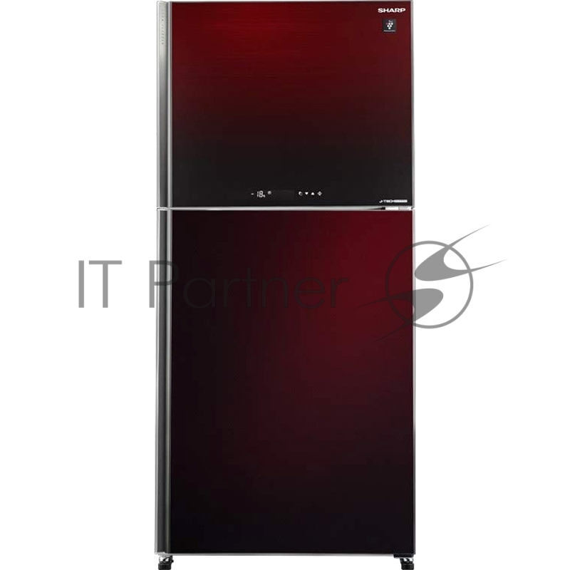 Холодильник Sharp 1670х700х720 см. Full No Frost,Hybrid Cooling. A+ Бордовый.