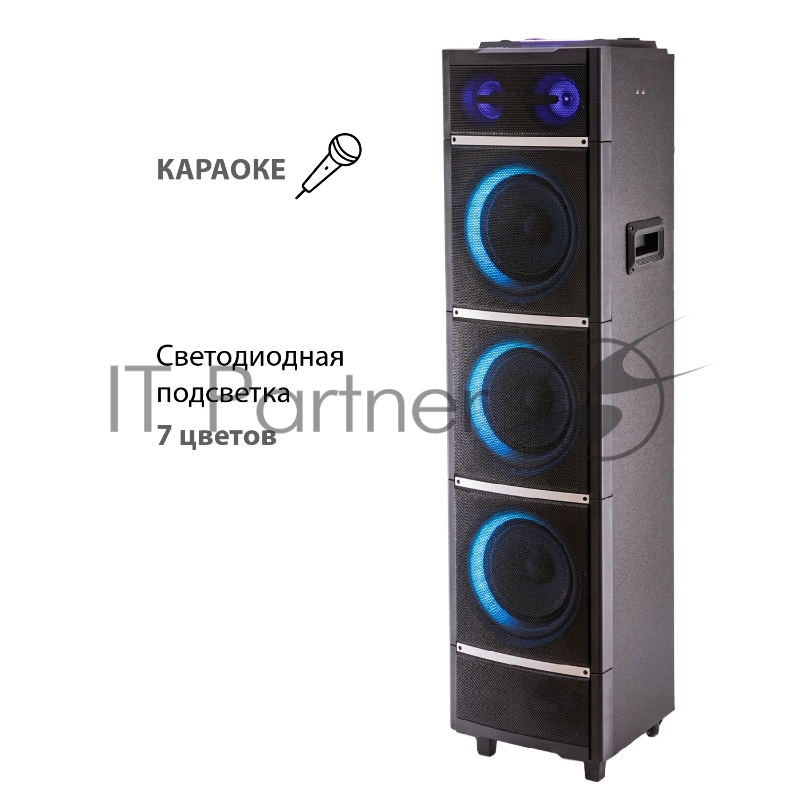 Минисистема Supra SMB-1200 черный 1200Вт FM USB BT SD