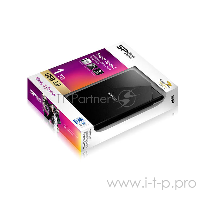 Жесткий диск Silicon Power USB 3.0 1Tb SP010TBPHDS03S3K S03 Stream 2.5 белый