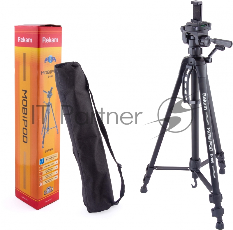 Штатив Rekam Mobipod E-160 напольный черный алюминий (1151гр.)