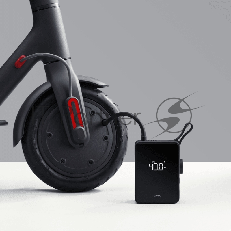 Компрессор накачки шин HOTO Portable Electric Tire Inflator авто-мото-вело, акум 2500мАч