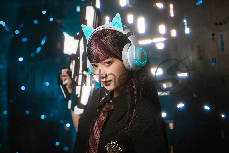 Наушники с микрофоном Edifier G5BT Cat голубое небо/серый