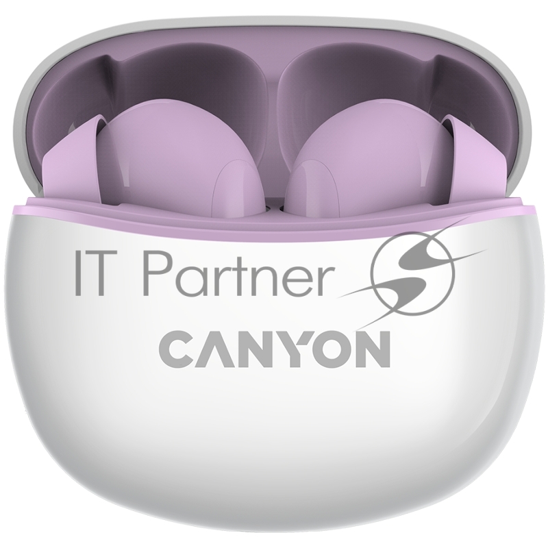 Наушники Canyon TWS-5 Bluetooth headset, with microphone Purple