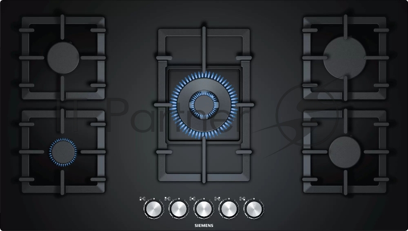 Газовая варочная панель Siemens, IQ500, EP9B6QO90M, черный