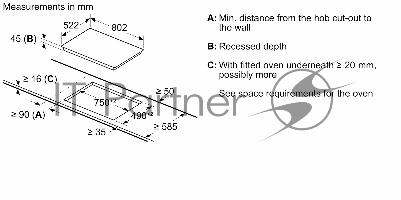 Встраиваемая электрическая варочная панель, IQ300, SIEMENS ET811BHA1M, Черный