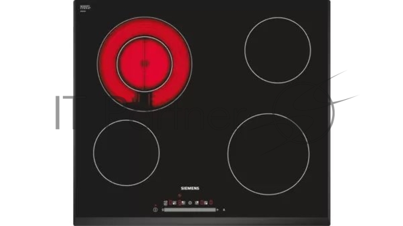 Встраиваемая электрическая варочная поверхность SIEMENS ET651NF17Q IQ300 60см односторонний файсет 4 зоны быстрого нагрева 5КВт 17 ступ.регулировки
