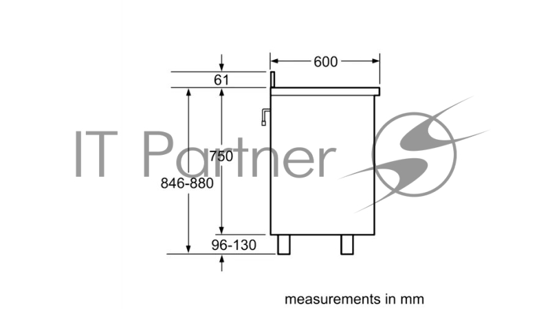 Электрическая плита с духовкой BOSCH HCB738357M Отдельностоящая Series 8, 846-880 x 898 x 600, 5 зон готовки мощностью 1.2-2.2 кВт, духовка на 112 л мощностью 3.1 кВт, 8 режимов работы, гриль, каталитическое покрытие духовки, регулируемая высота плит