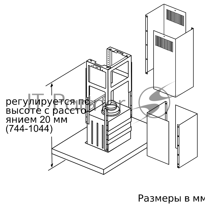 Вытяжка Островная Bosch Серия 4 DIB97IM50, ширина 90 см, нержавеющая сталь