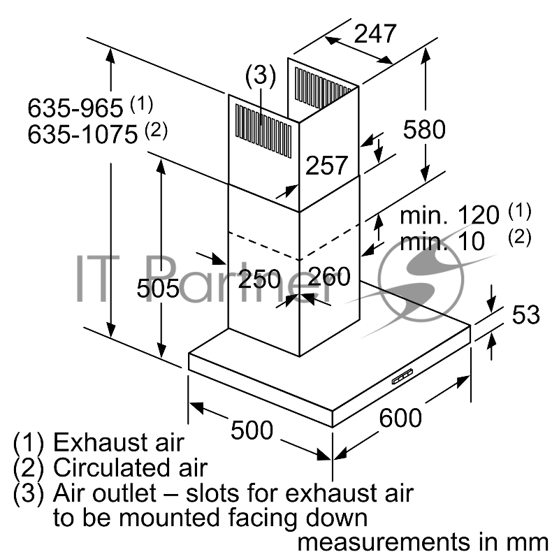 Вытяжка для настенного монтажа Bosch Серия 2 DWB64BC51M, ширина 60 см, нержавеющая сталь