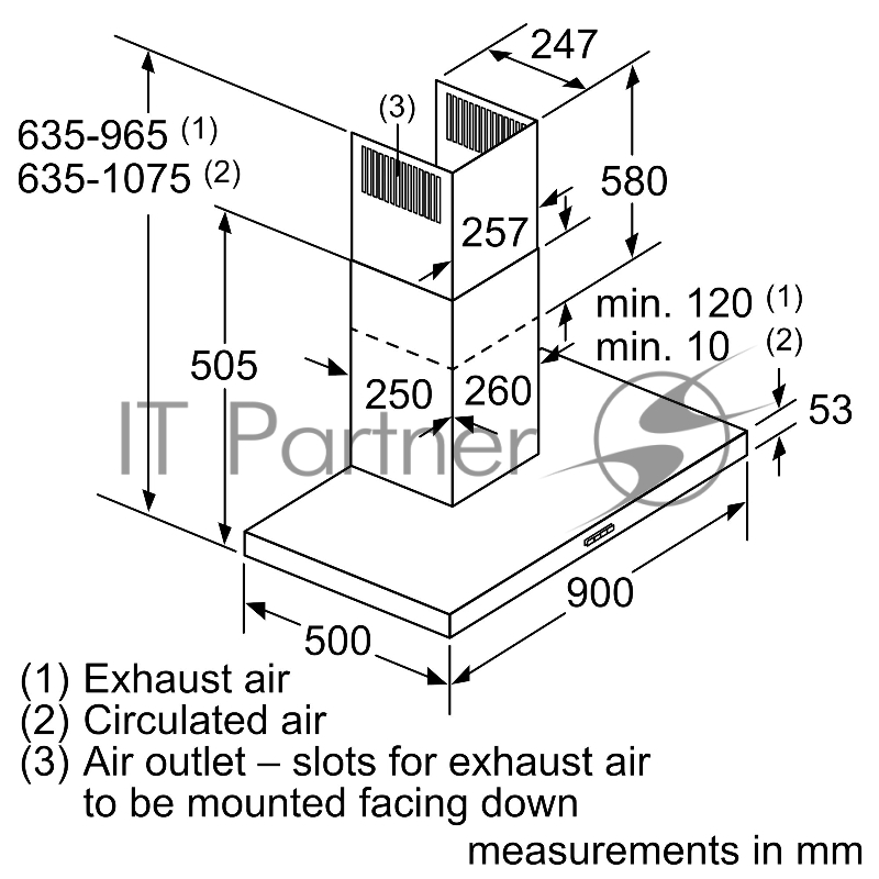 Вытяжка для настенного монтажа Bosch Серия 2 DWB94BC51B, ширина 90 см, нержавеющая сталь