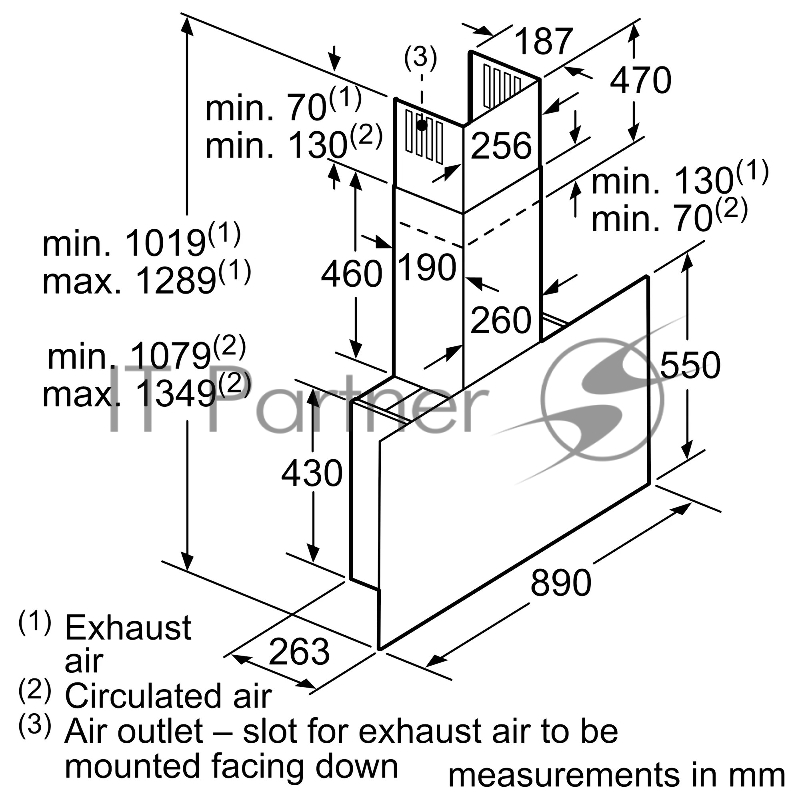 Вытяжка для настенного монтажа Bosch Серия 8 DWF97RV60B, ширина 90 см, черный