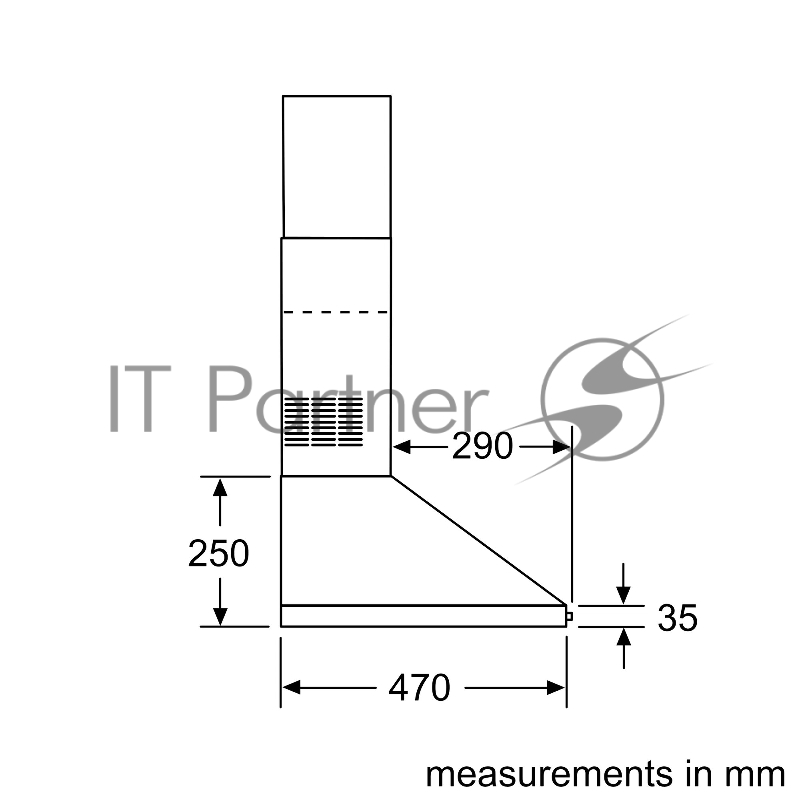 Вытяжка для настенного монтажа SIEMENS iQ100 LC64PCC50M, ширина 60см, нержавеющая сталь