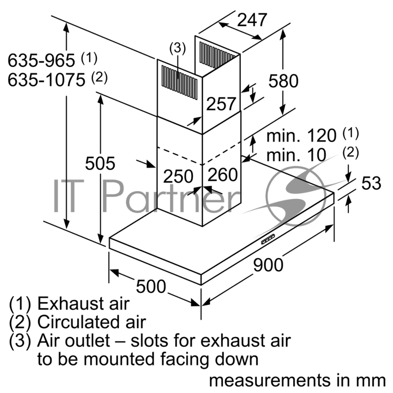 Вытяжка для настенного монтажа SIEMENS iQ300 LC97BHM50B, ширина 90см, нержавеющая сталь