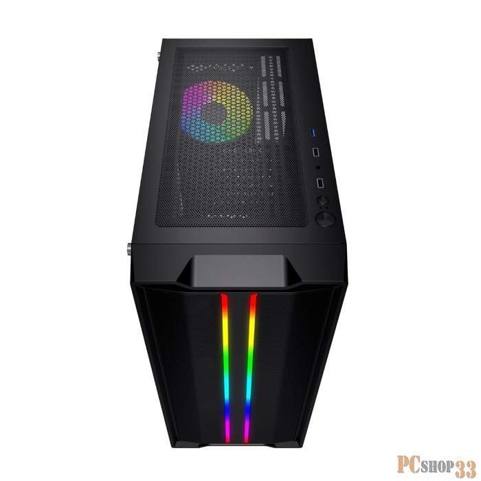 Корпус Powercase Mistral Evo, Tempered Glass, 1x 120mm PWM ARGB fan + ARGB Strip + 3x 120mm PWM non LED fan, чёрный, ATX (CMIEB-F4S)