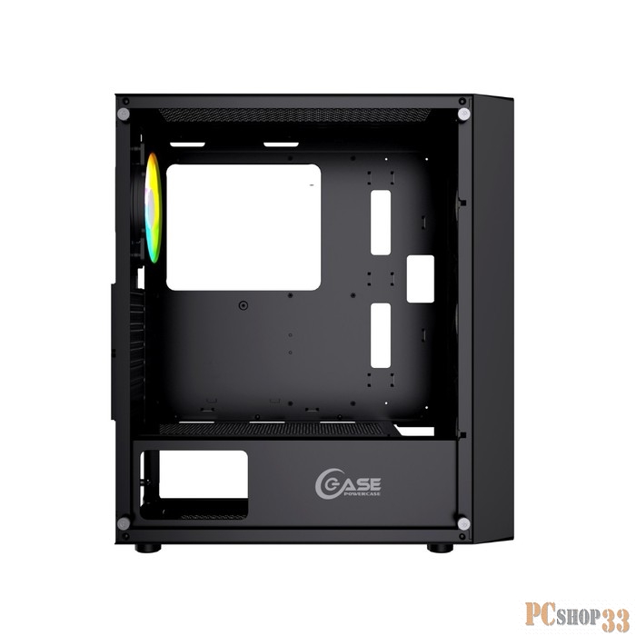 Корпус Powercase Mistral Evo, Tempered Glass, 1x 120mm PWM ARGB fan + ARGB Strip + 3x 120mm PWM non LED fan, чёрный, ATX (CMIEB-F4S)