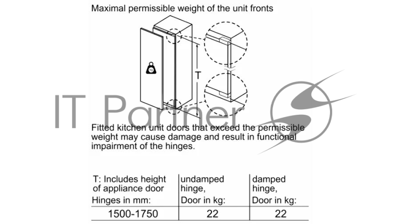 Встраиваемый холодильник BOSCH KIR81AF30M Series 6, 177,5 x 55 см, регулируемые полки, усиленная вентиляция, FreshSense