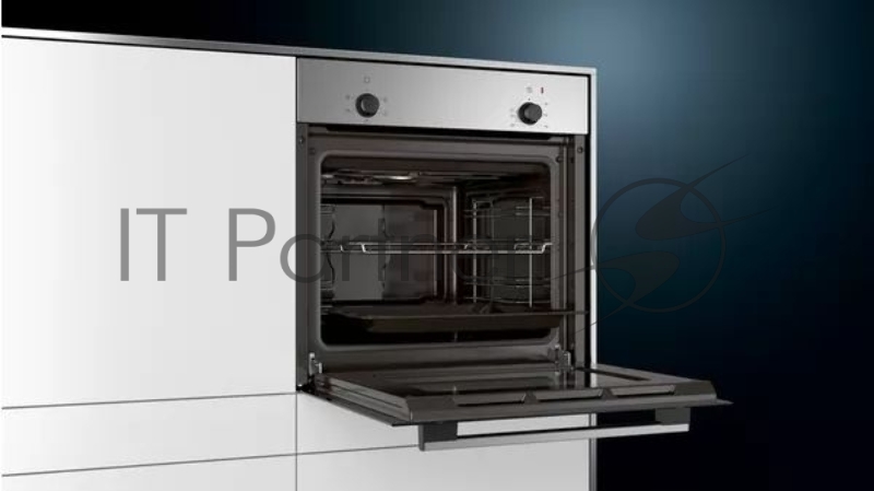 Встраиваеммый духовой шкаф SIEMENS HA010FBR1M IQ100 548x595x595мм 8 режимов готовки Каталитическая парциальная, гидролитическая очистка 3,3КВт Нерж.