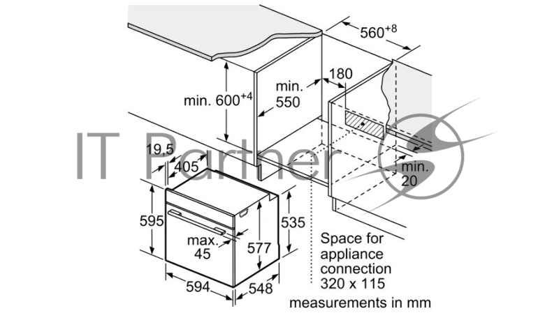 Встраиваемый электрический духовой шкаф Bosch HBG656RS1M Series 8, 595 x 594 x 548, 71 л, 3600 Вт, 13 режимов работы, гриль, каталитическое покрытие EcoClean, 4D HotAir, сенсорное управление, тихое закрытие дверцы духового шкафа