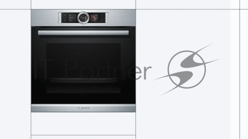 Встраиваемый электрический духовой шкаф Bosch HBG656RS1M Series 8, 595 x 594 x 548, 71 л, 3600 Вт, 13 режимов работы, гриль, каталитическое покрытие EcoClean, 4D HotAir, сенсорное управление, тихое закрытие дверцы духового шкафа