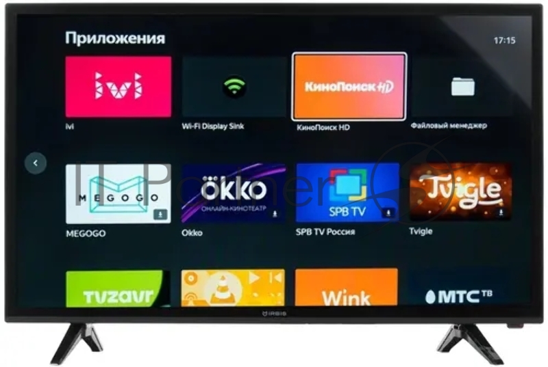 Телевизор IRBIS 32H1 YDX 114 FBS2, 32,1366x768,16:9,Tuner(DVB-T2/ 9.0 Pie,Yandex,1GB/8GB,Wi-Fi,Input (AV RCA,USB,HDMI,YPbPr mini,LAN,CI+),Output (3,5mm,Coaxial), FRAMELESS, Black