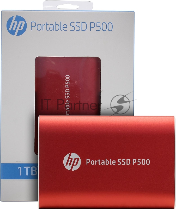 Портативный твердотельный накопитель HP P500, USB 3.2 gen.2 / USB Type-C / USB Type-A, OTG, 1 ТБ, R420/W260, красный