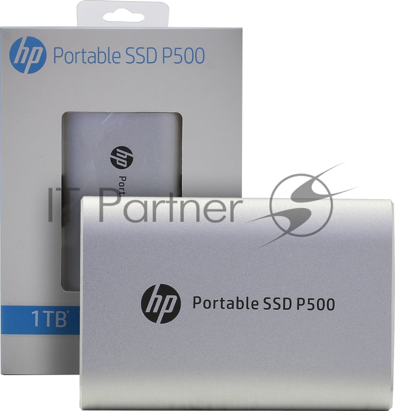 Портативный твердотельный накопитель HP P500, USB 3.2 gen.2 / USB Type-C / USB Type-A, OTG, 1 ТБ, R420/W260, серебряный
