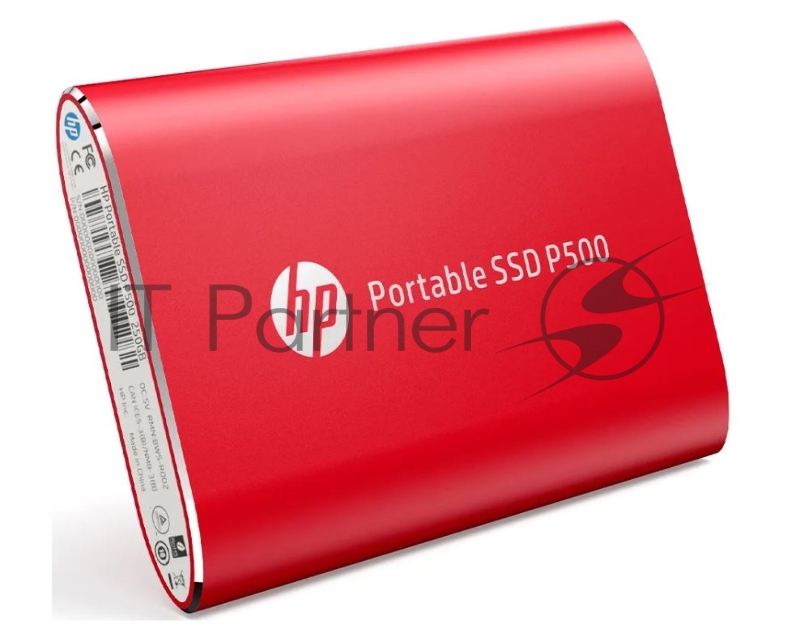 Портативный твердотельный накопитель HP P500, USB 3.2 gen.2 / USB Type-C / USB Type-A, OTG, 250 ГБ, R370/W200, красный