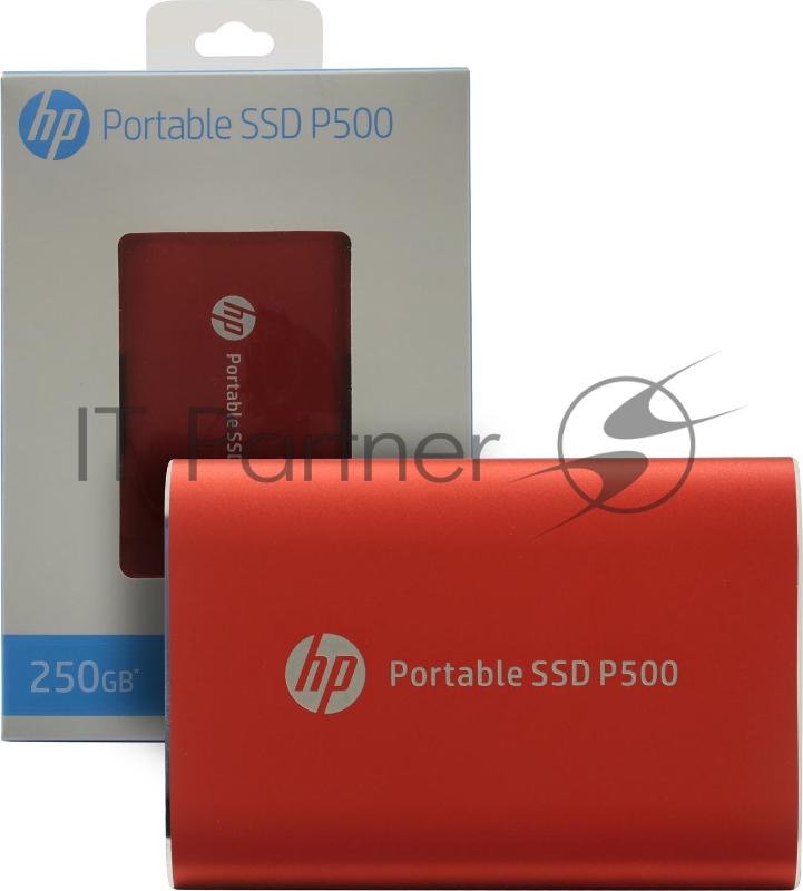 Портативный твердотельный накопитель HP P500, USB 3.2 gen.2 / USB Type-C / USB Type-A, OTG, 250 ГБ, R370/W200, красный
