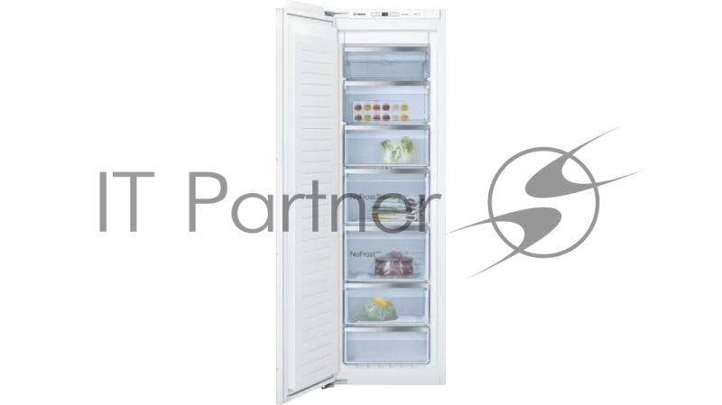 Встраиваемая морозильная камера Bosch GIN81AE30M Series 4, 1840 x 640 x 610, 235 л, 36 дБ, NoFrost, сигнал открытой двери