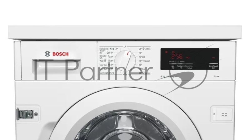 Встраиваемая стиральная машина BOSCH WIW24560GC Series 6, загрузка 8 кг, функция дозагрузки, EcoSilense