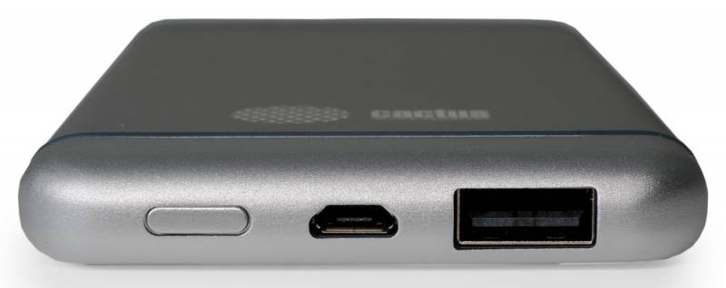 Мобильный аккумулятор Cactus CS-PBMS028-5000AL Li-Pol 5000mAh 2.1A серебристый 1xUSB