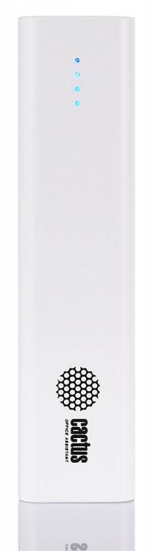 Мобильный аккумулятор Cactus CS-PBAS120-2600WT Li-Ion 2600mAh 1A белый 1xUSB