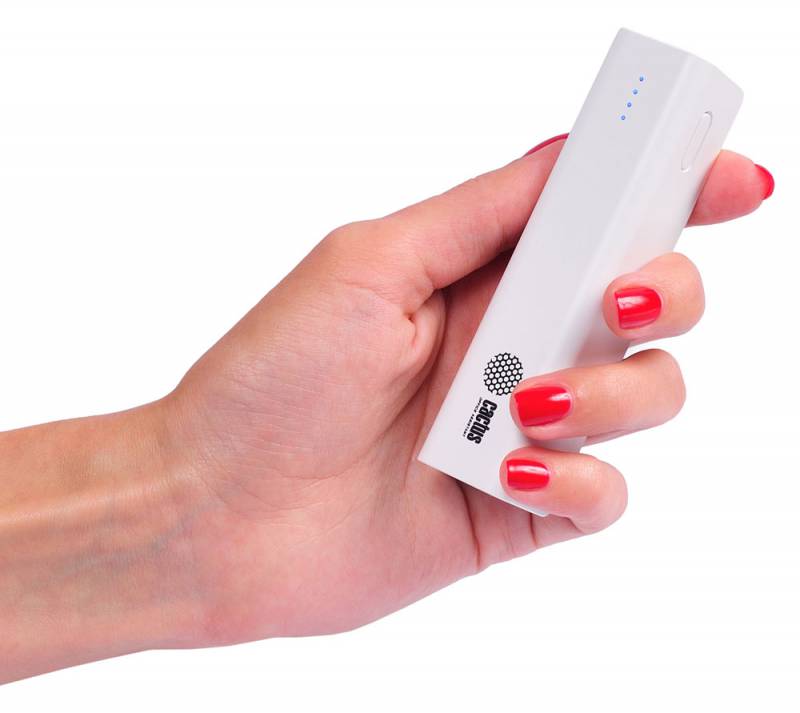 Мобильный аккумулятор Cactus CS-PBAS120-2600WT Li-Ion 2600mAh 1A белый 1xUSB